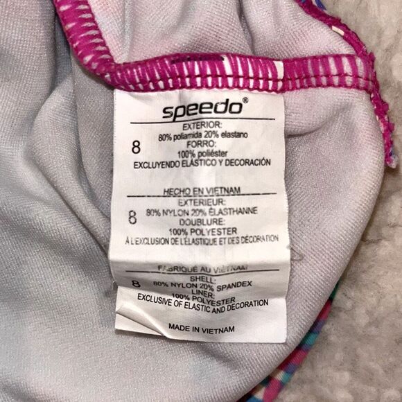 Speedo Girls Swimsuit Bundle Lot of 3 Racerback Rainbow Mermaid (Girls S, M, 8) - Picture 7 of 10